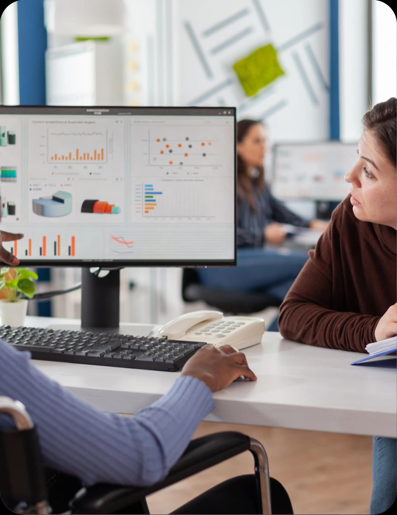 People working on analytics